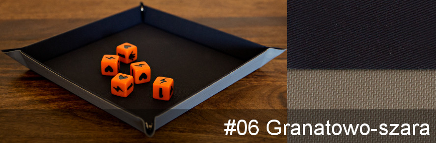 Tacka na kości (dice tray) - #06 Granatowo-szara